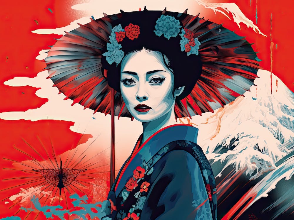 Illustration Face Geisha 4