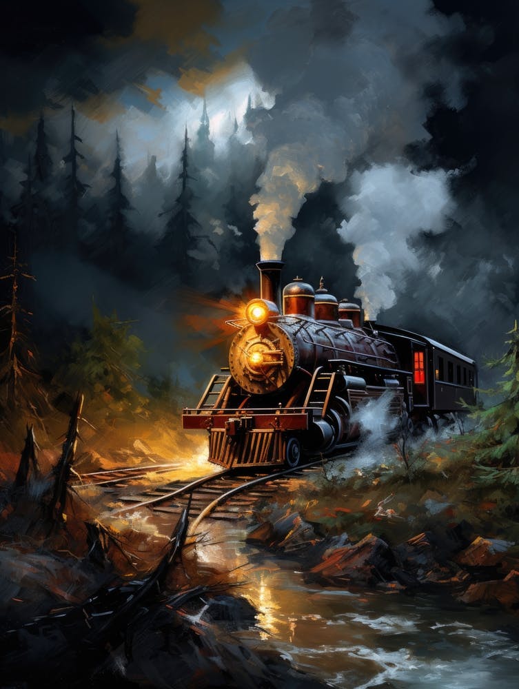 Train In The Woods