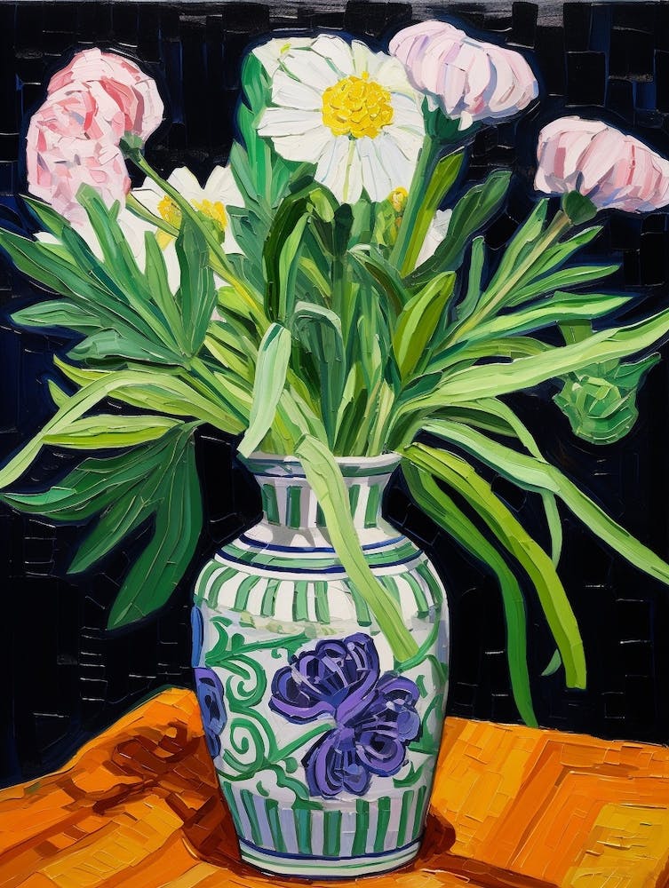 Flowers In A Vase Still Life Painting Floral Bouquet 6