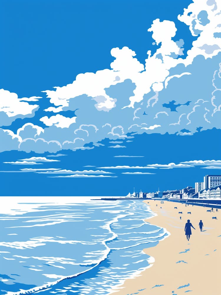 A Screen Print Of Broadstairs Beach Kent 1
