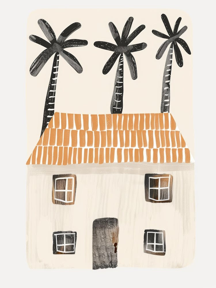 House With Palm Trees 1
