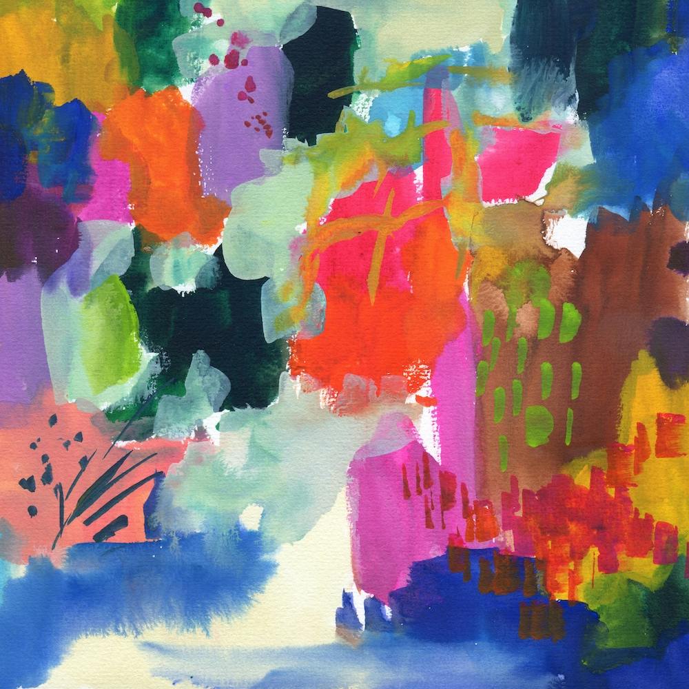 Abstract Painting with Coral