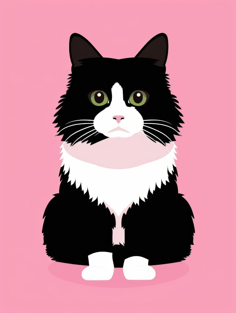 Black And White Cat 6