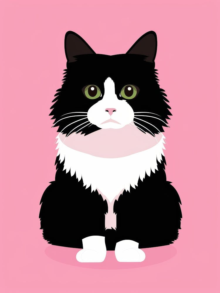 Black And White Cat 6