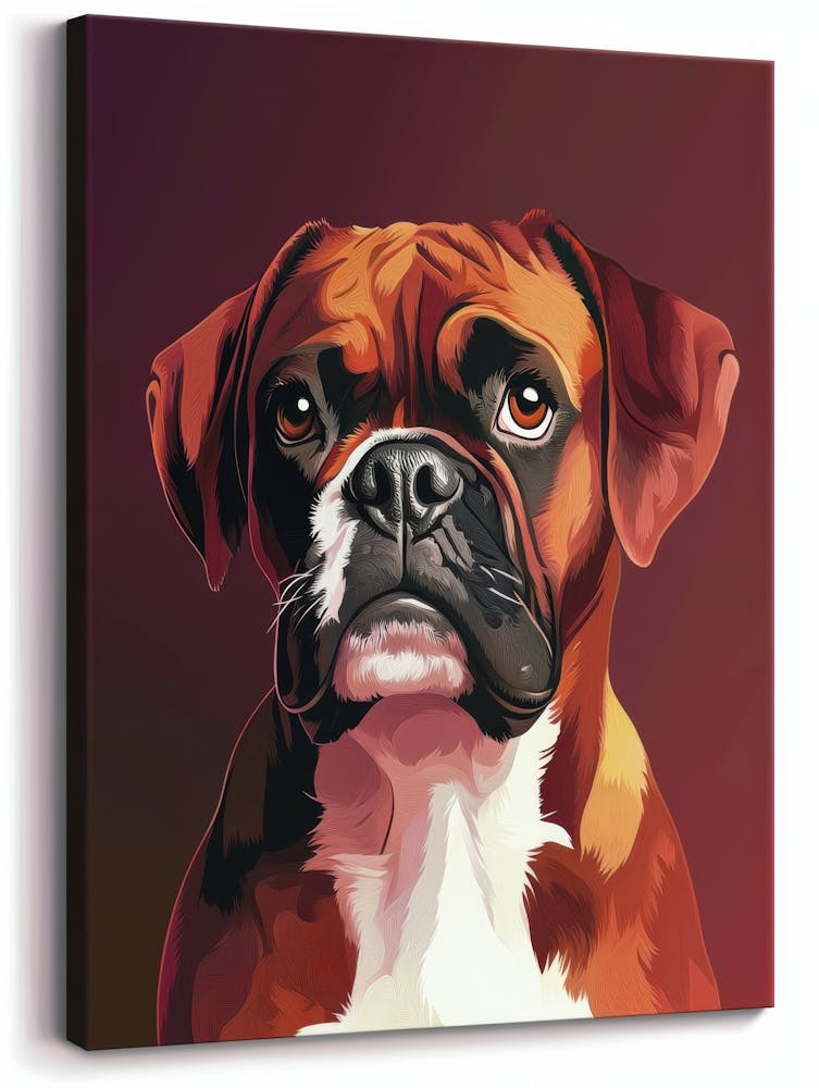 Boxer Dog Canvas Art