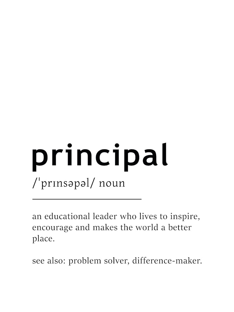 Principal Definition Poster - Dictionary