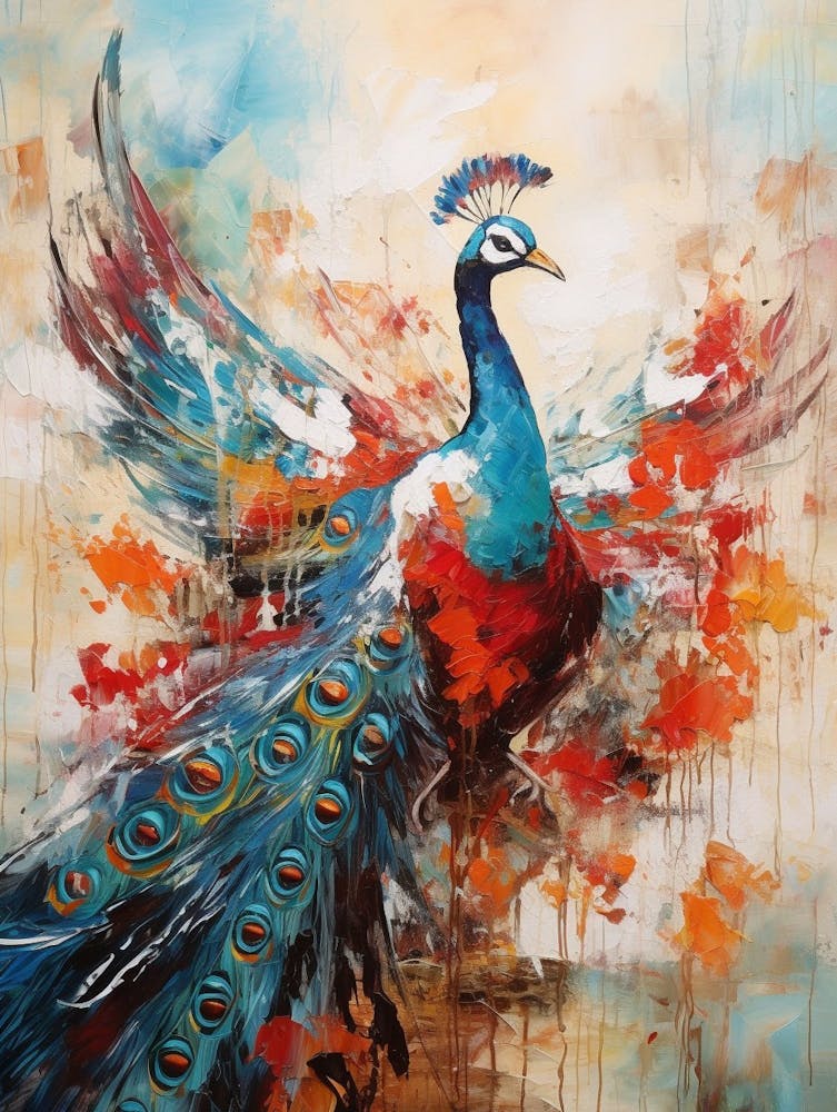 Peacock Abstract Expressionism 2
