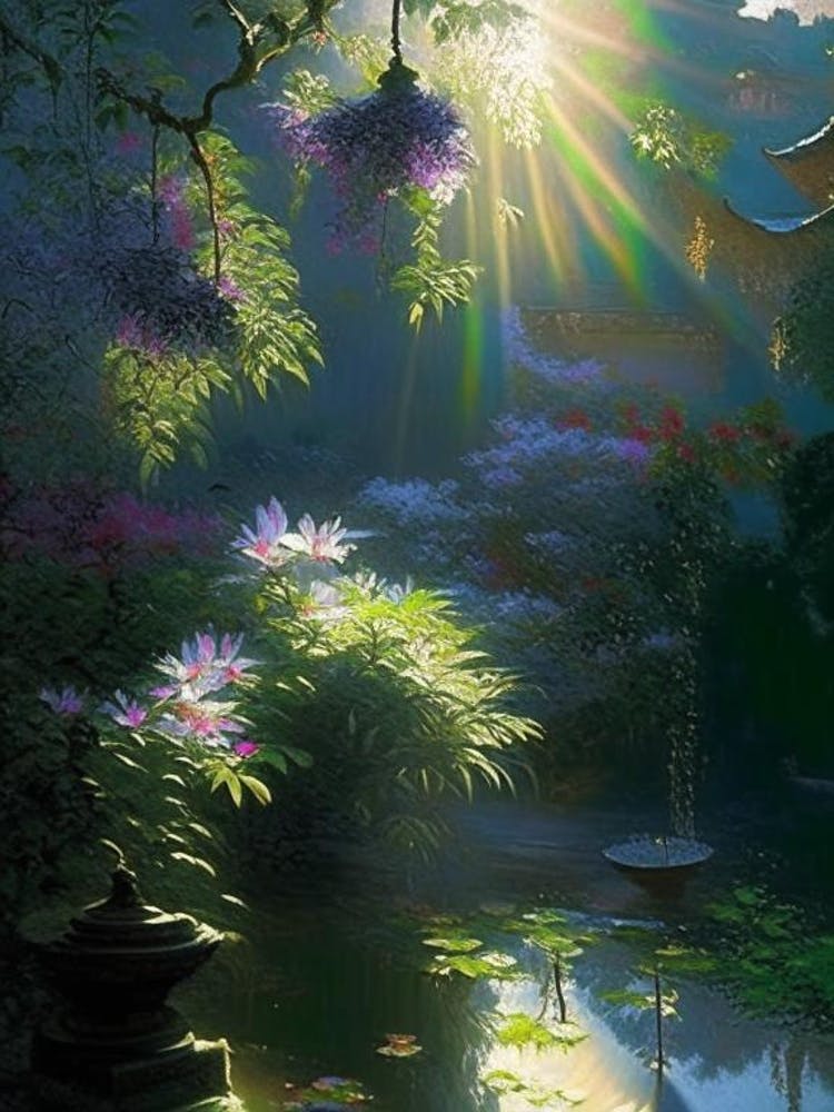 Yuyuan Garden, China Classic Monet Style Painting
