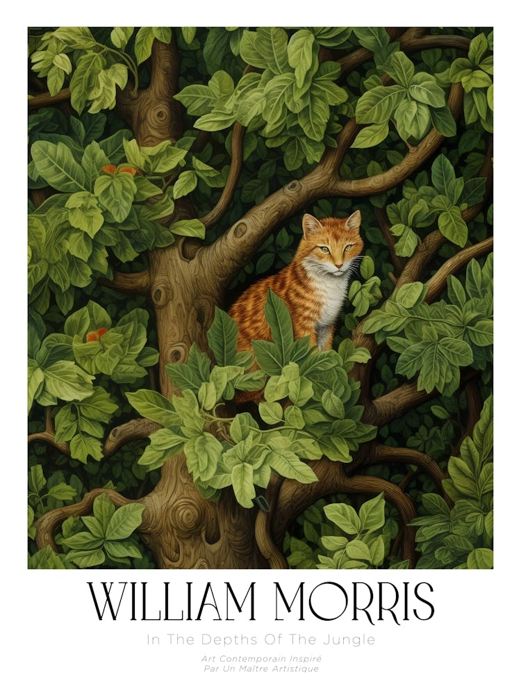 William Morris - Cat In Tree