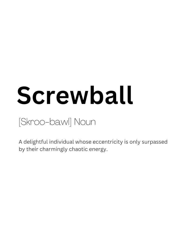 Screwball Definition Meaning