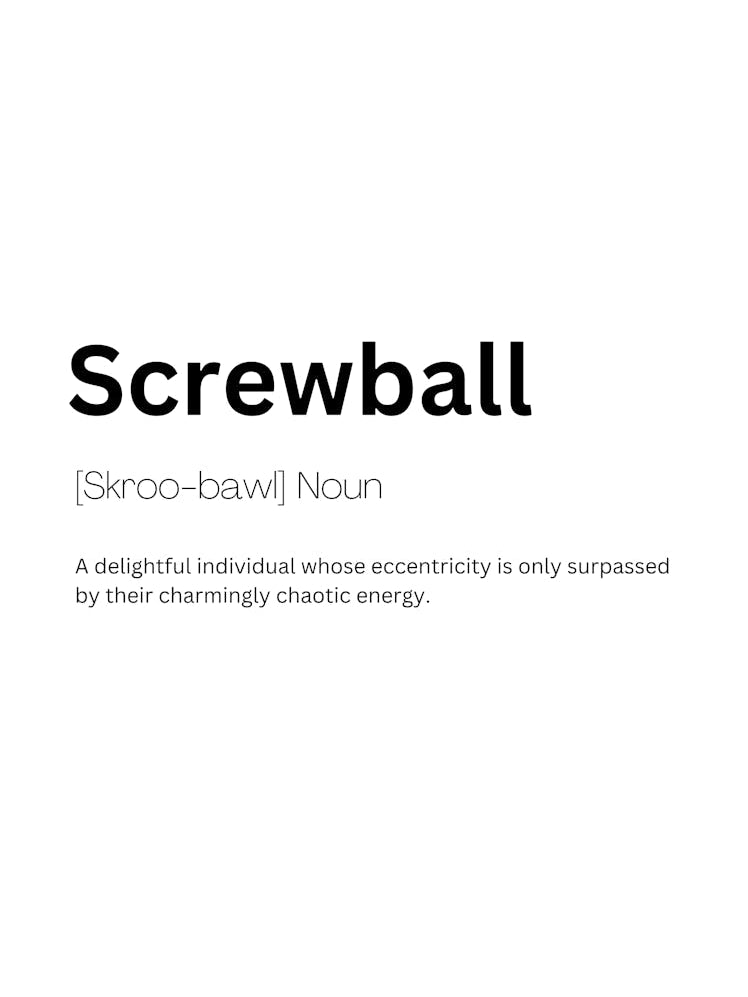Screwball Definition Meaning