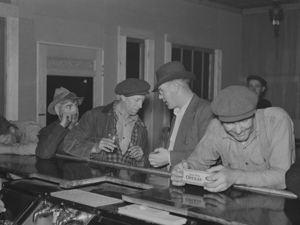 Saturday Night At The Bar, Craigville, Minnesota By Russell Lee