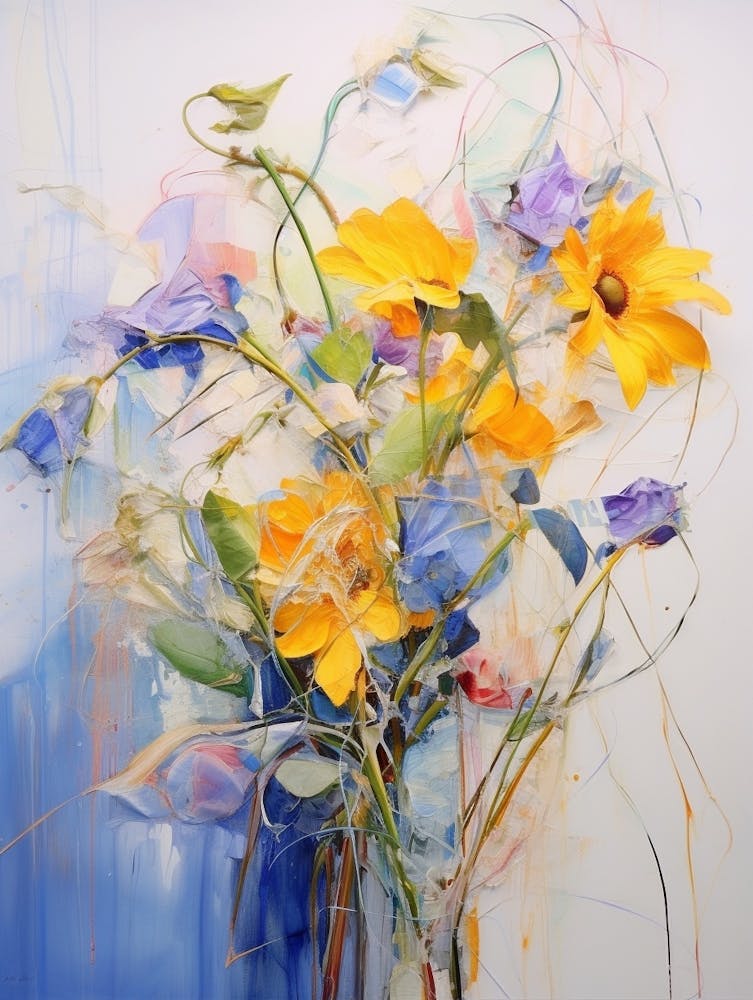 Abstract Flower Painting Sunflower 1