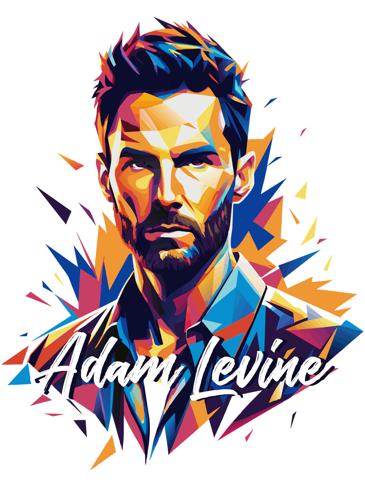 Adam Levine Portrait WPAP Pop Art