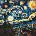 In Style of Van Gogh a version of Starry, Starry Night
