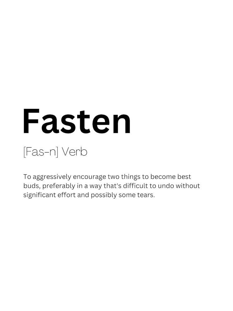 Fasten Definition Meaning