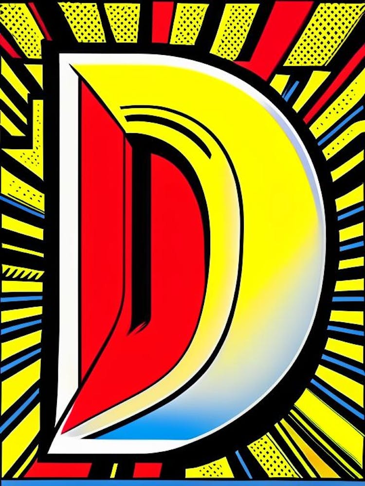 D, Buchstabe, Alphabet Comic 4