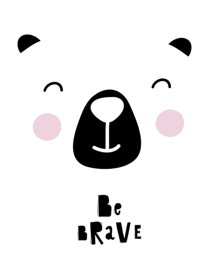 Scandi Be Brave Bear Face