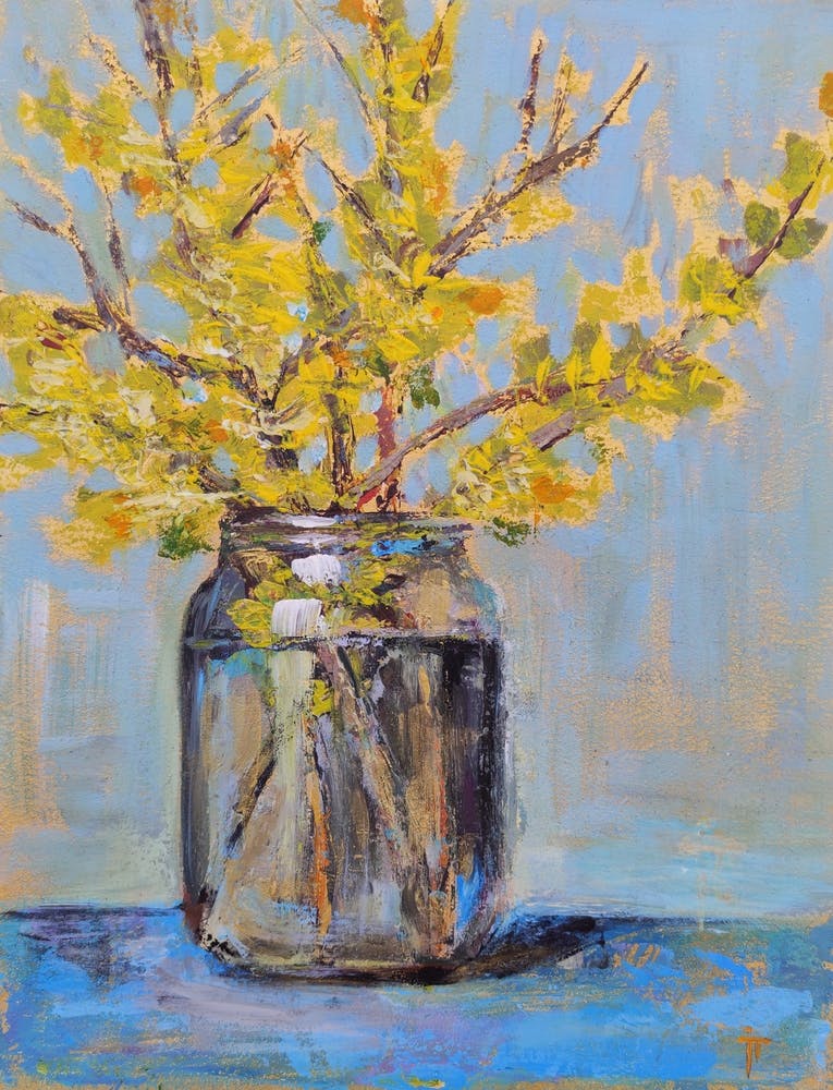 Forsythia In A Jar