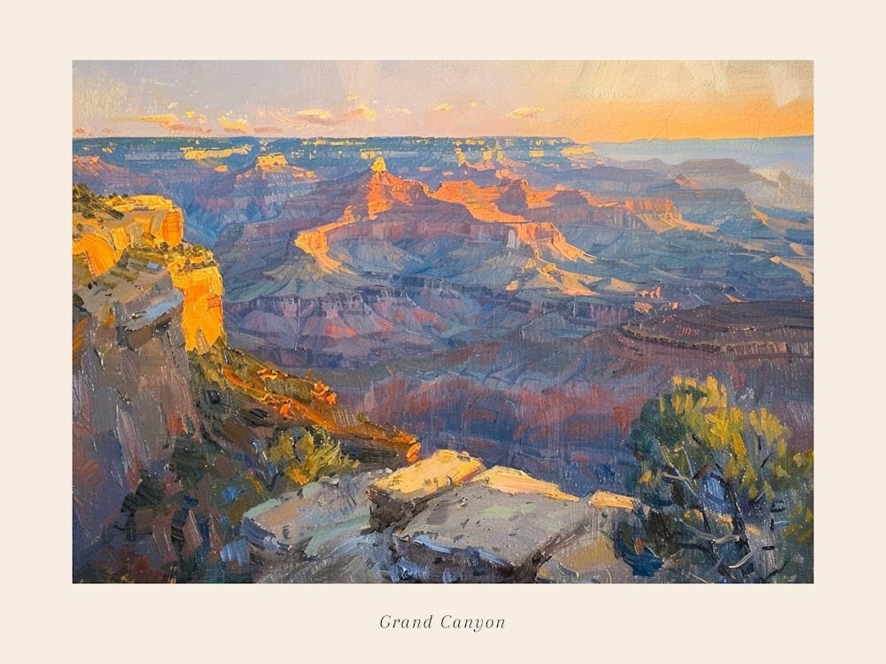 Western Sunset Landscapes Grand Canyon Arizona 1 Poster