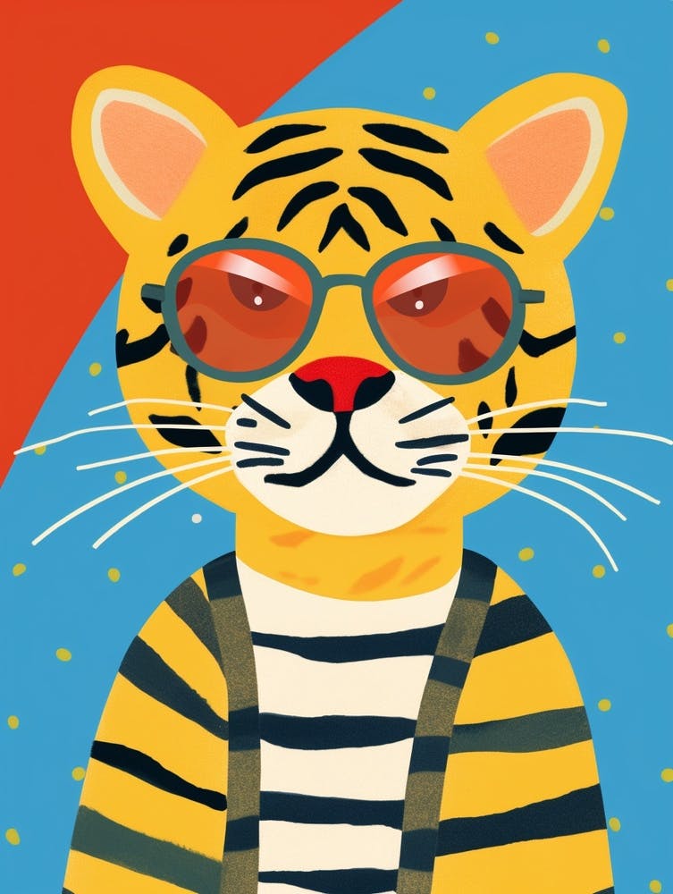 Little Tiger 3 Wearing Sunglasses