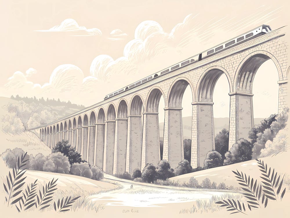 Minimalist Ink Sketch Of Muted Ink Drawing Of A