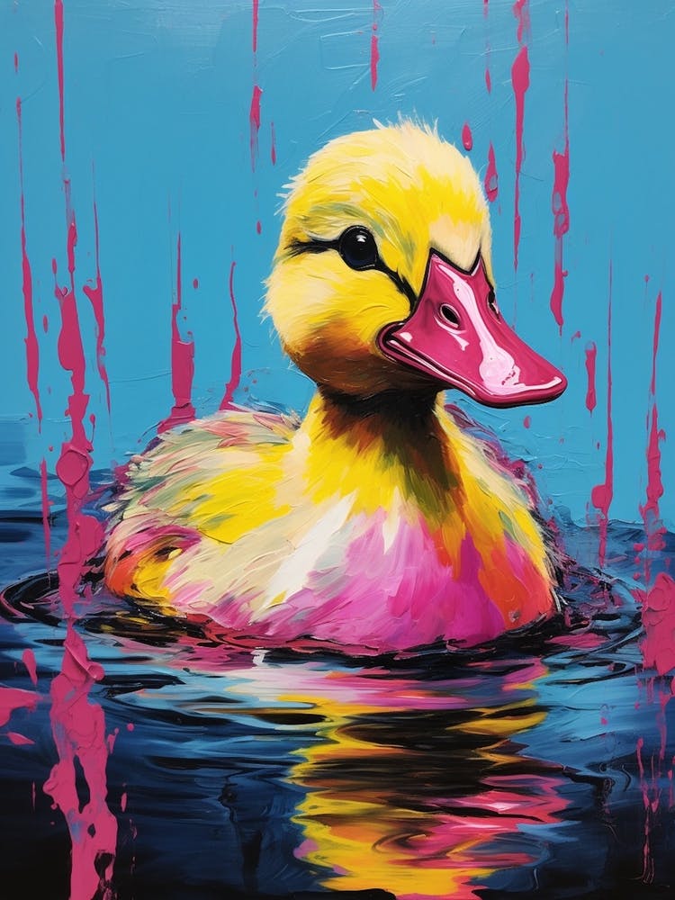 Pop Art Duckling Paint Splash 3