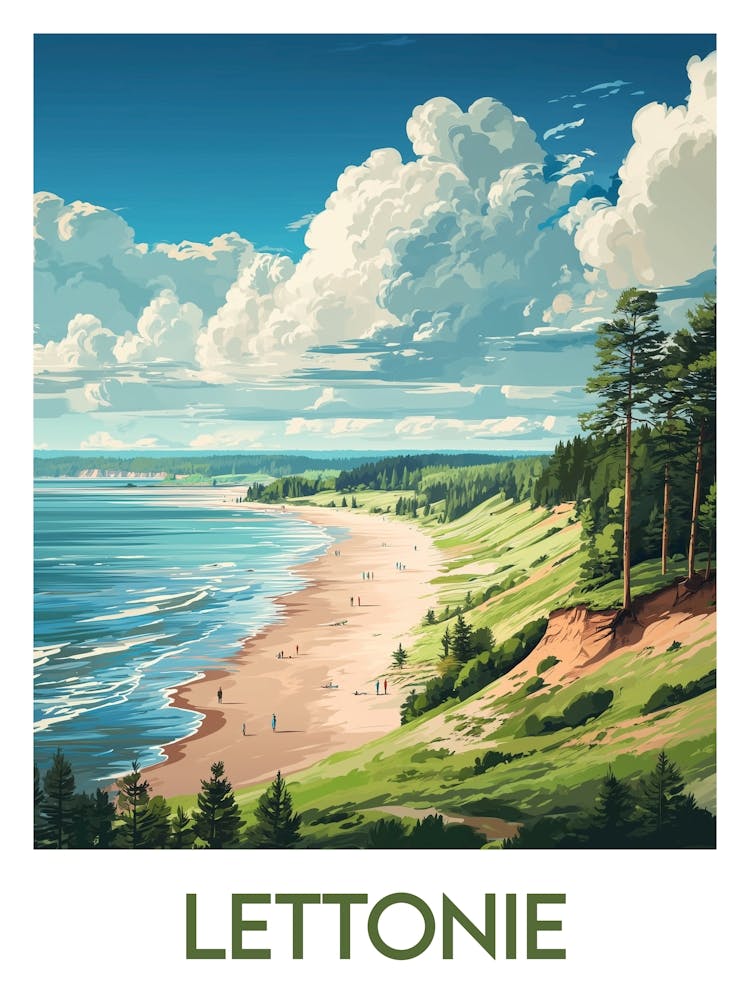 Affiche de voyage Lettonie