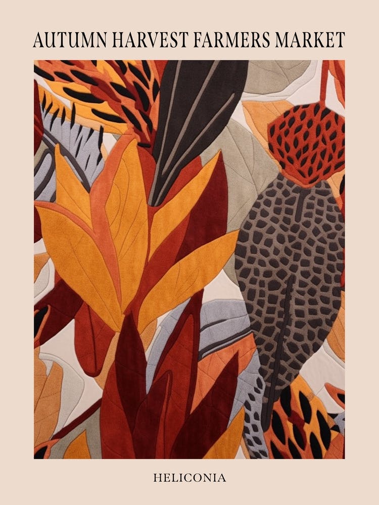 Herbst-Botanicals Heliconia Poster