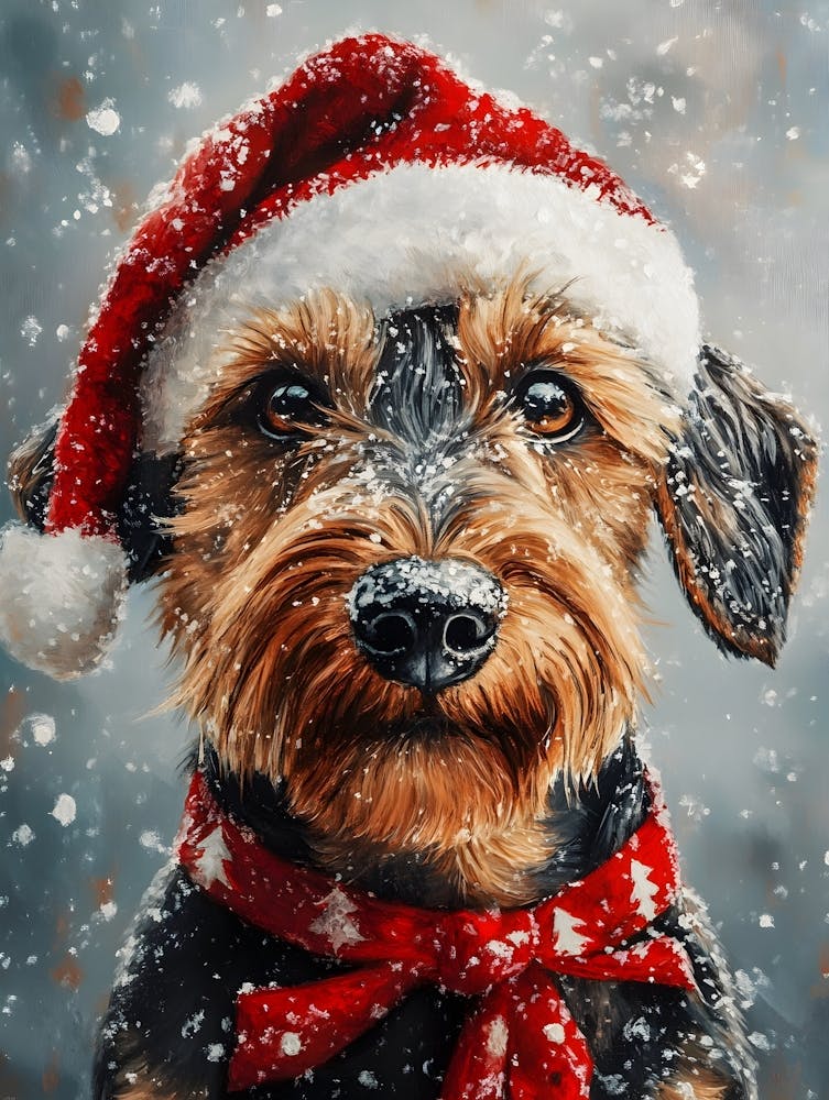 Christmas Airedale 1