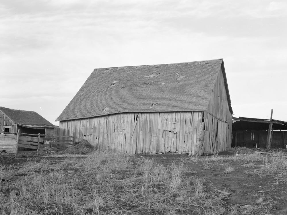 Barn On Farm Of Clifford Hainline, Tenant Farmer Near Ringgold, Iowa By Russell Lee