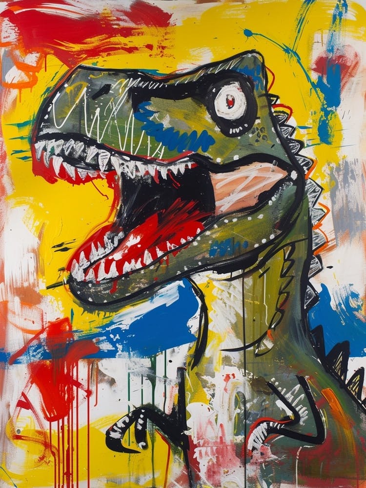 Paint Drip Graffiti Style T Rex
