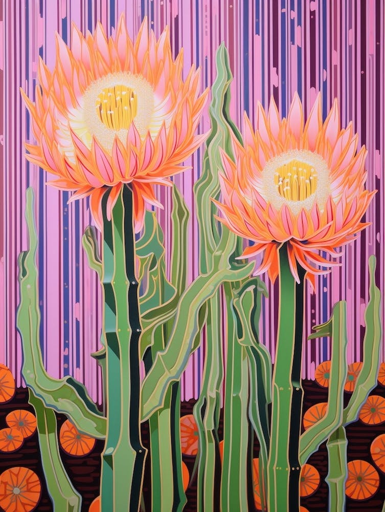 Mexican Style Cactus Illustration Melocactus Cactus 3