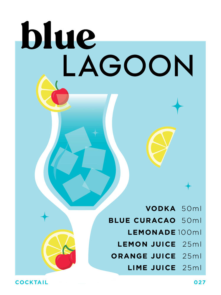 Blue Lagoon in Blue Cocktail Recipe
