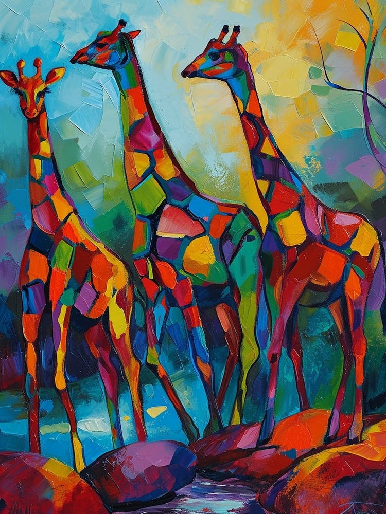 Abstract Geometric Giraffe 1