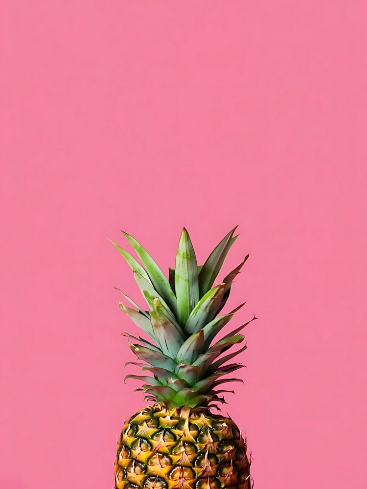 Pineapple On A Pink Background