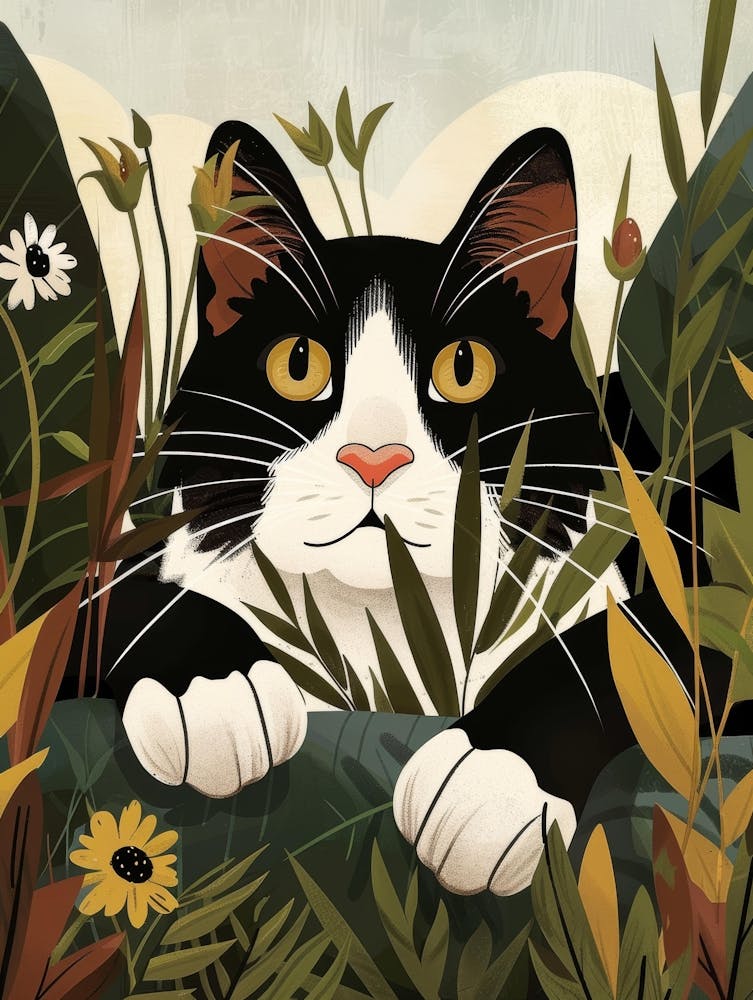 Cat In The Grass 11