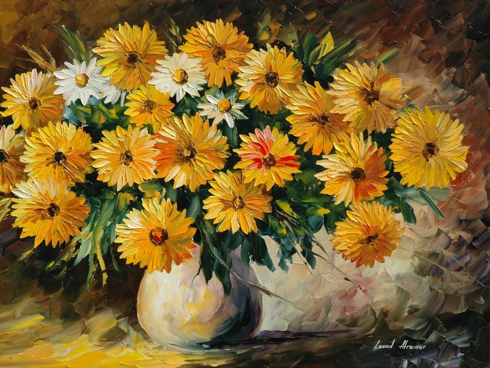 Marguerites Jaunes Dans Un Vase