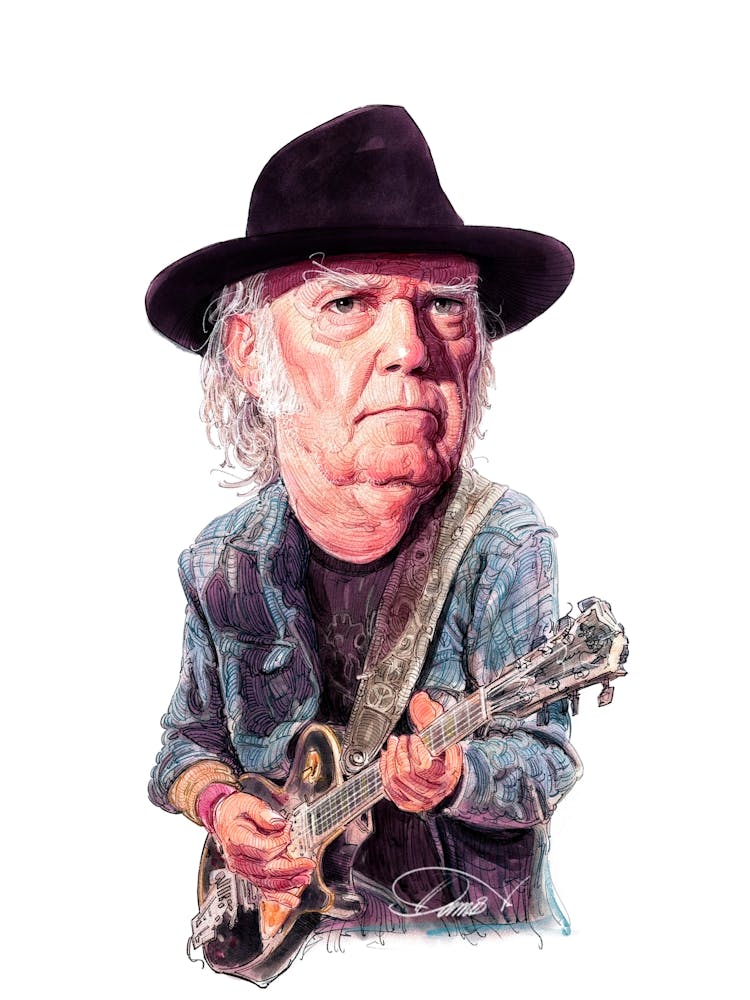 Neil Young Watercolor