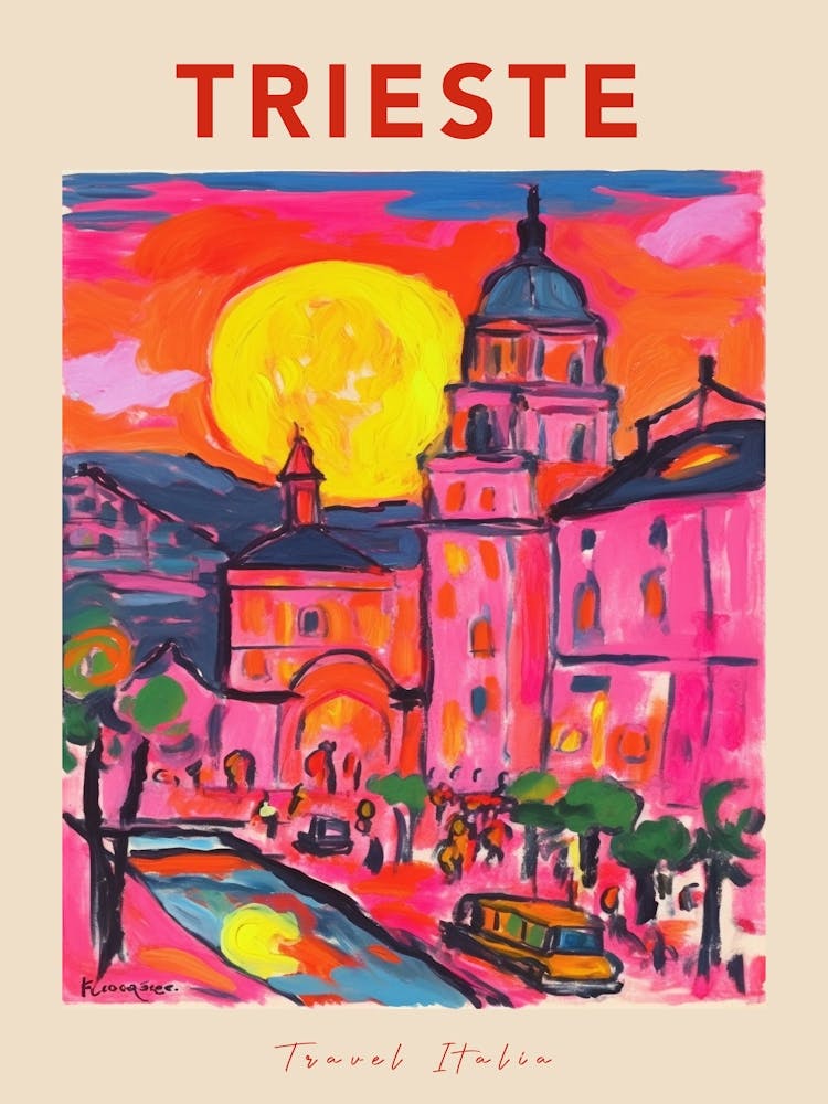 Trieste 2 Italia Travel Poster