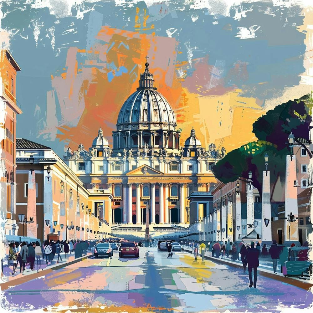 A Vatican City In Rome Expressive Strokes Illust 1719920685 4