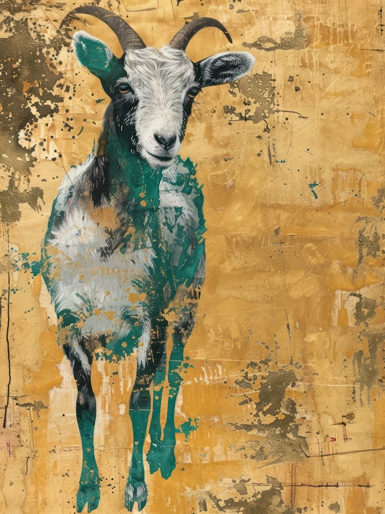 Pygmy Goat Gold Effect Collage 4