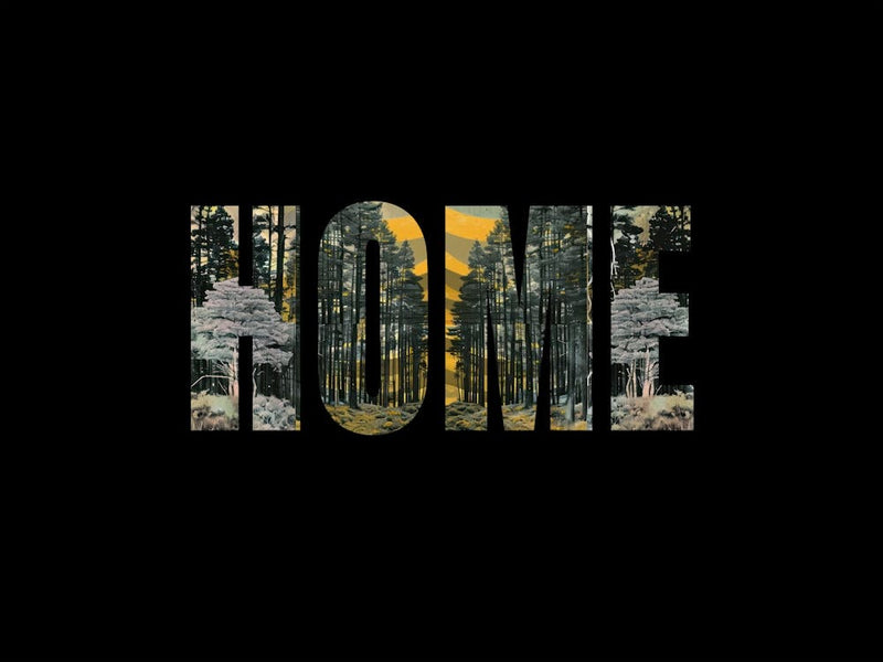 Home Poster Forest Collage Vintage 6