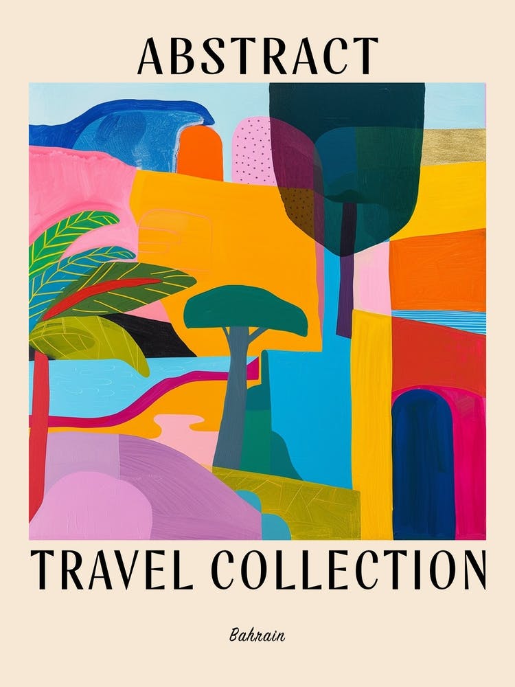 Abstract Travel Collection Poster Bahrain 2