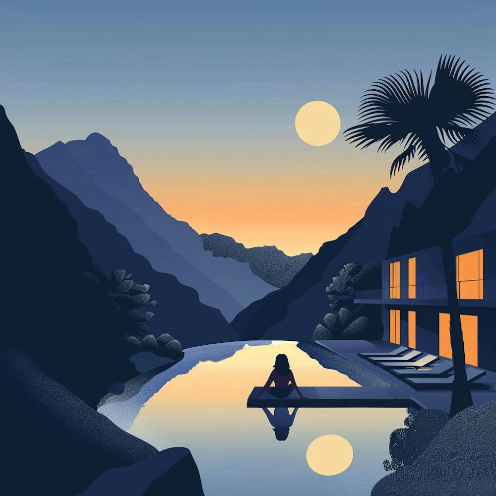 Sunset In The Desert