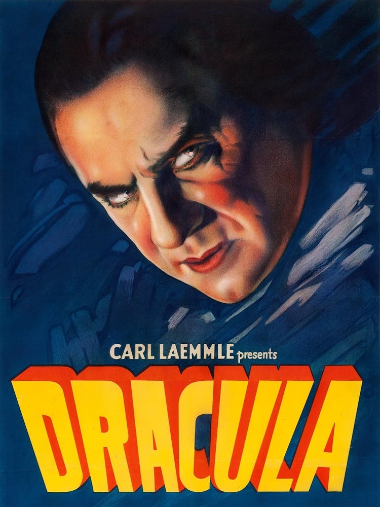 Dracula, Bela Lugossi, Horror Movie Poster, Universal, 1931