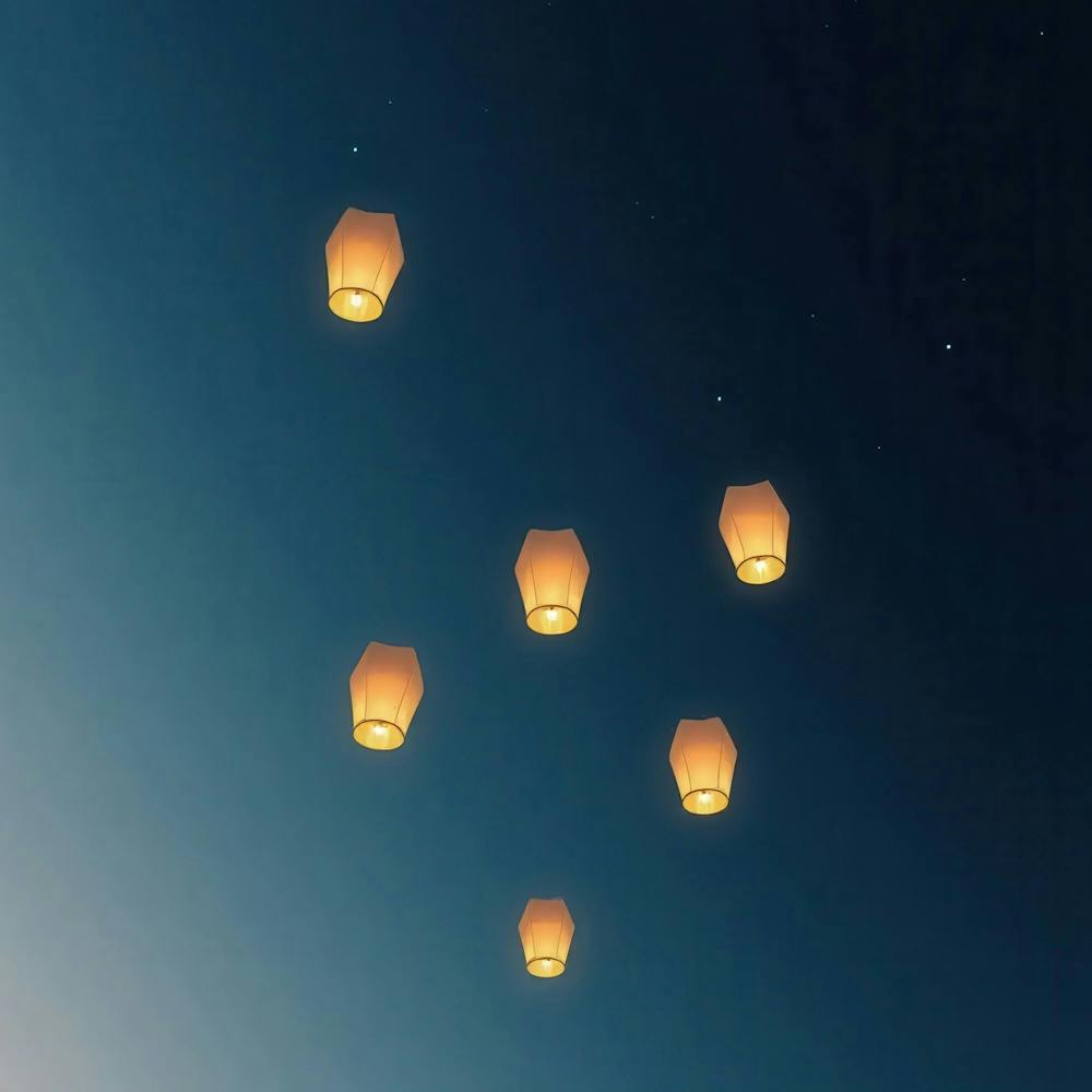 Paper Lanterns In The Sky