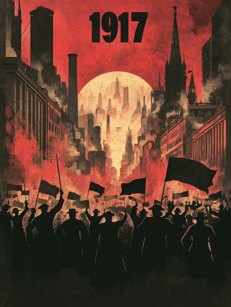 Aihrgdesign A Vintage Political Poster Depicting The Russian 9