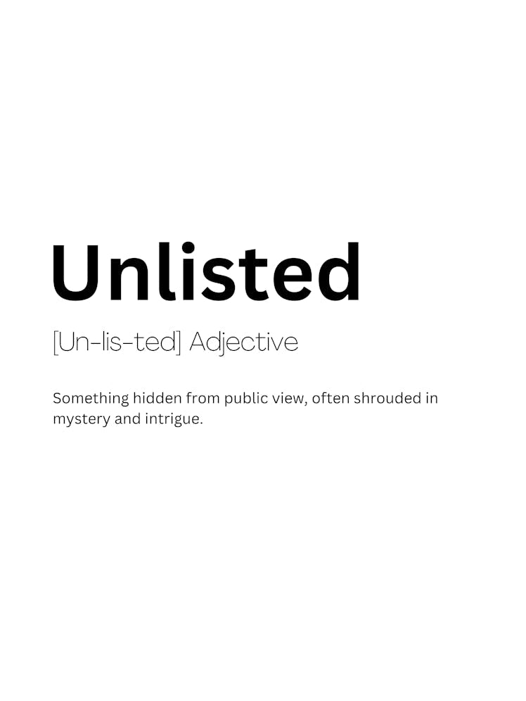 Unlisted Definition Meaning