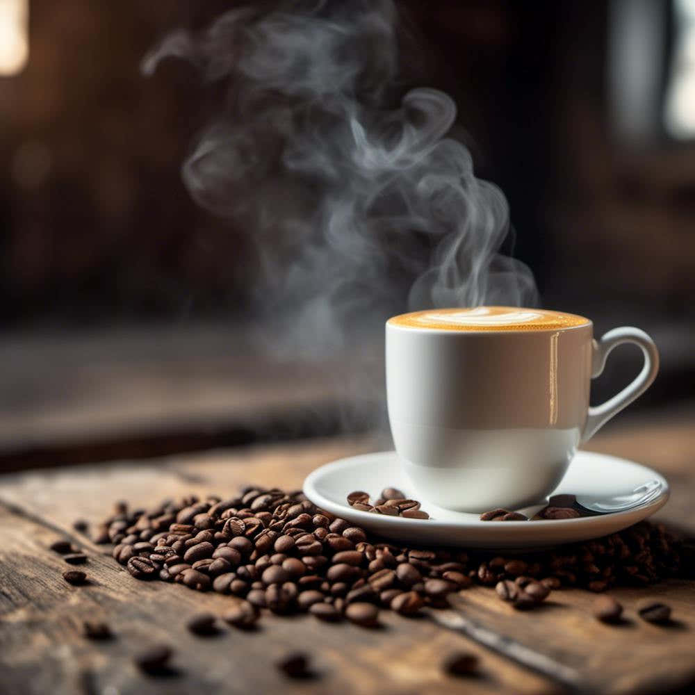 Coffee Cup With Coffee Beans 2